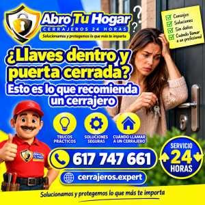 ¿Llaves dentro y puerta cerrada? Esto es lo que recomienda un cerrajero